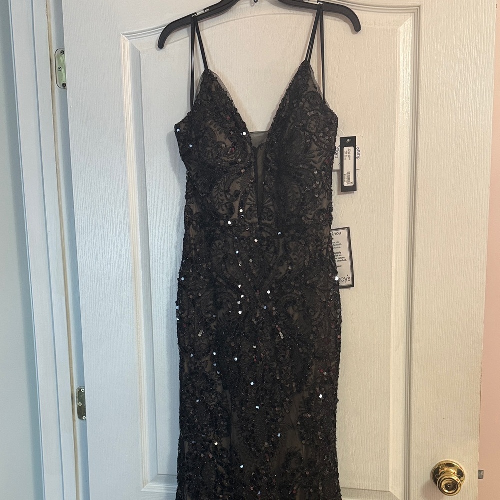 Elegant Black Sequin Dress